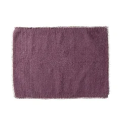 Pomax Linge De Table-FRIVOLE - set de table - coton / . - L 50 x W 35 cm - pourpre