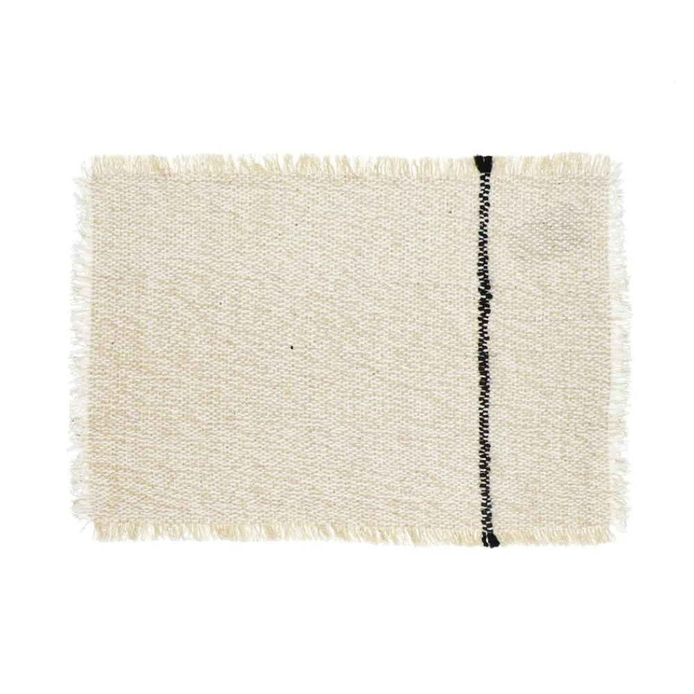 Pomax Linge De Table-FUSE - set de table - coton / viscose - L 48 x W 33 cm - blanc