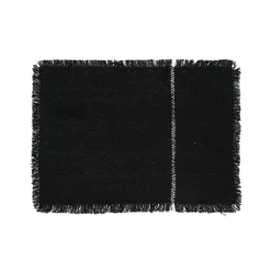 Pomax Linge De Table-FUSE - set de table - coton / viscose - L 48 x W 33 cm - noir