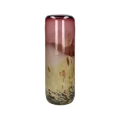 Pomax Vases-GENEVIEVE - vase - verre - DIA 11 x H 36,5 cm - aubergine