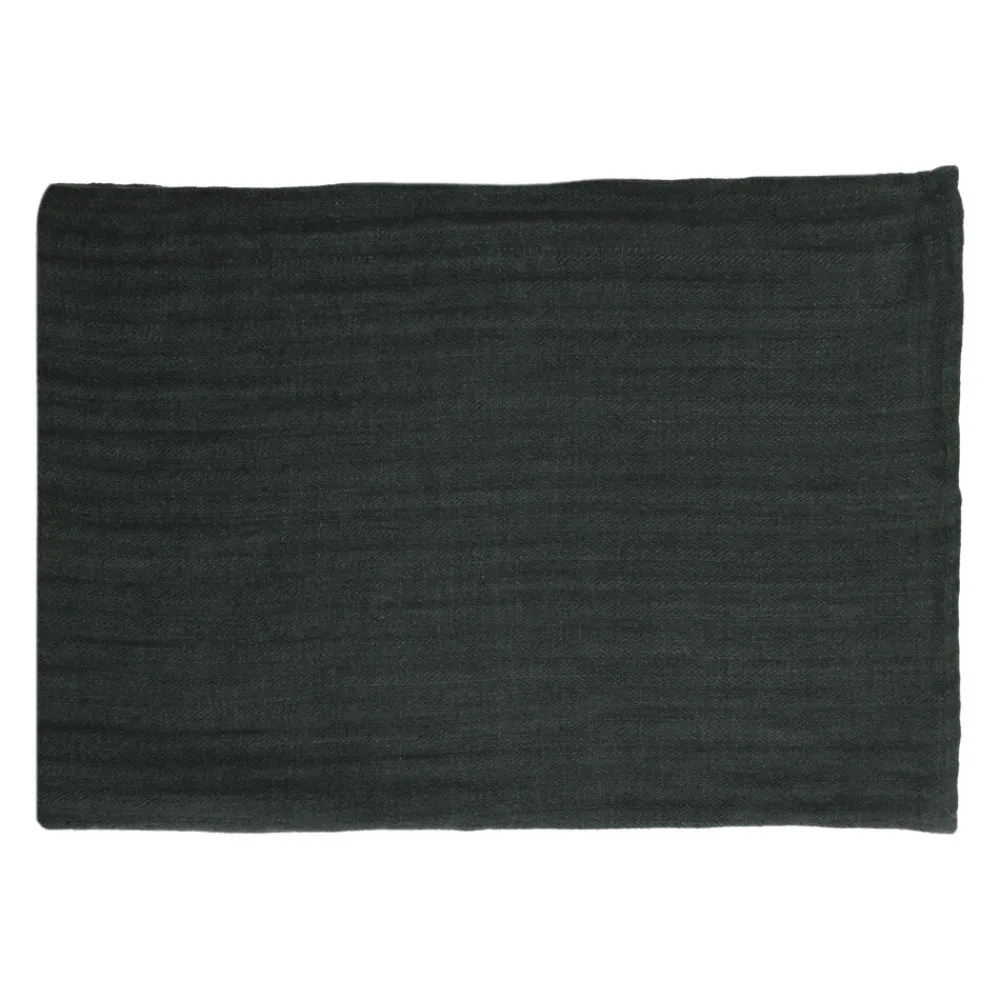 Pomax Linge De Table-GENOVA - nappe - lin délavé - L 350 x W 170 cm - vert