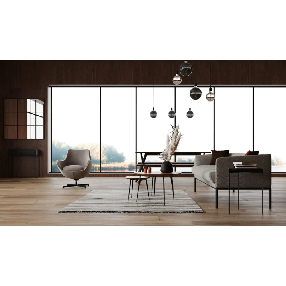 Pomax Luminaires Extérieurs-GLOW - lampe d'extérieur - verre / synthétique - DIA 20 cm - fumé
