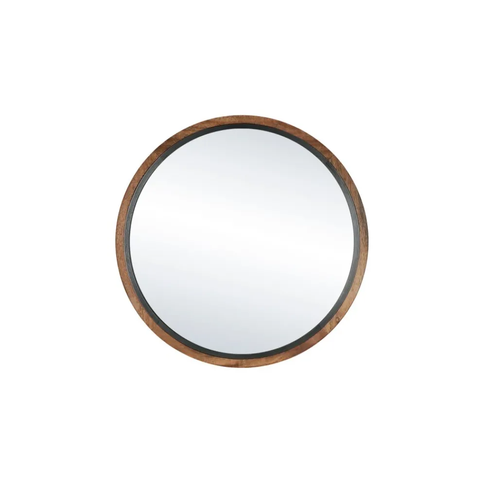 Pomax Miroirs-GRAMM - miroir - bois d'acacia - DIA 50 x W 4,5 cm - naturel/noir