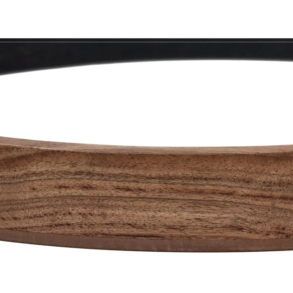 Pomax Miroirs-GRAMM - miroir - bois d'acacia - DIA 70 x W 4,5 cm - naturel/noir
