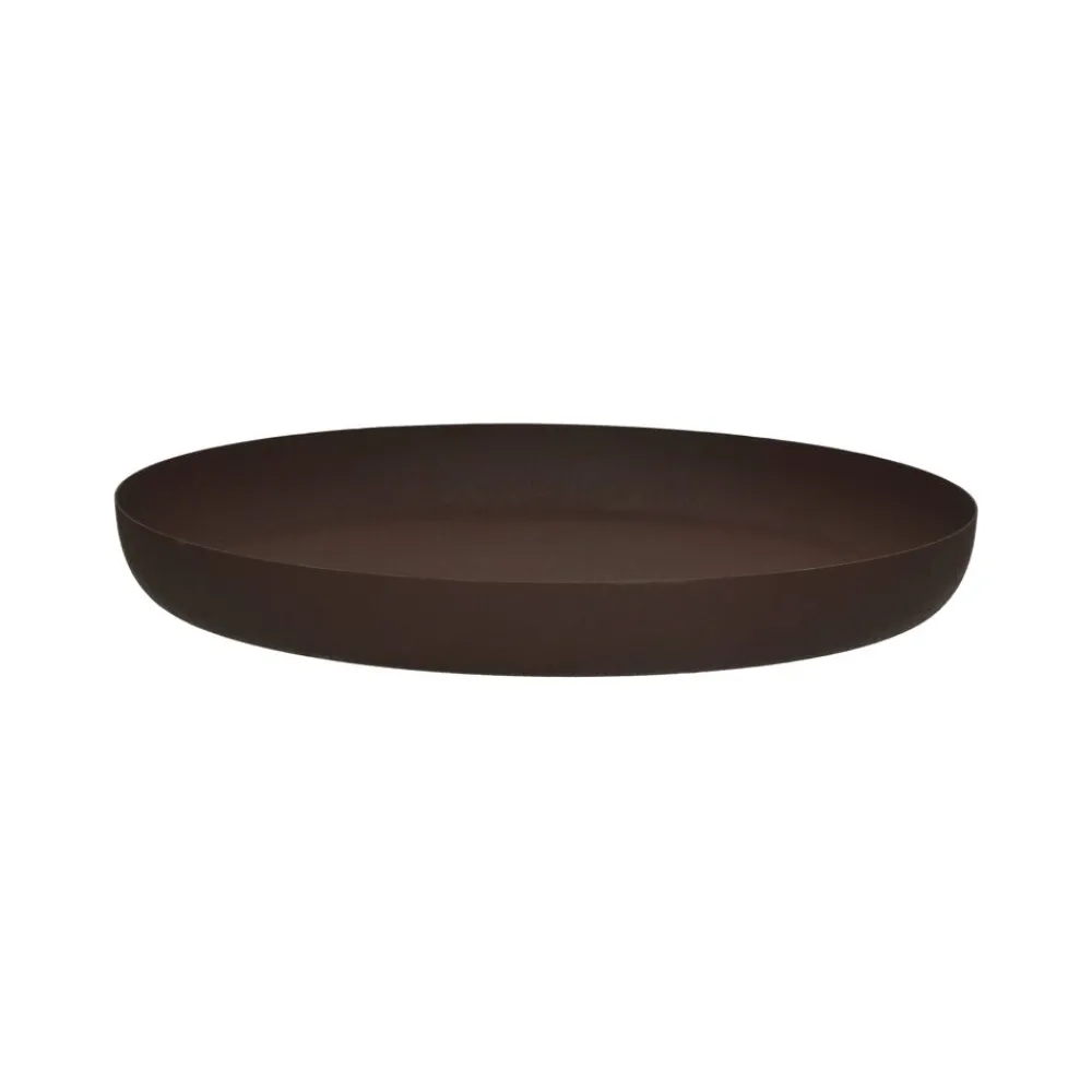 Pomax Bols & Paniers-GRAVEL - plat - métal - DIA 37 x H 4 cm - rouille