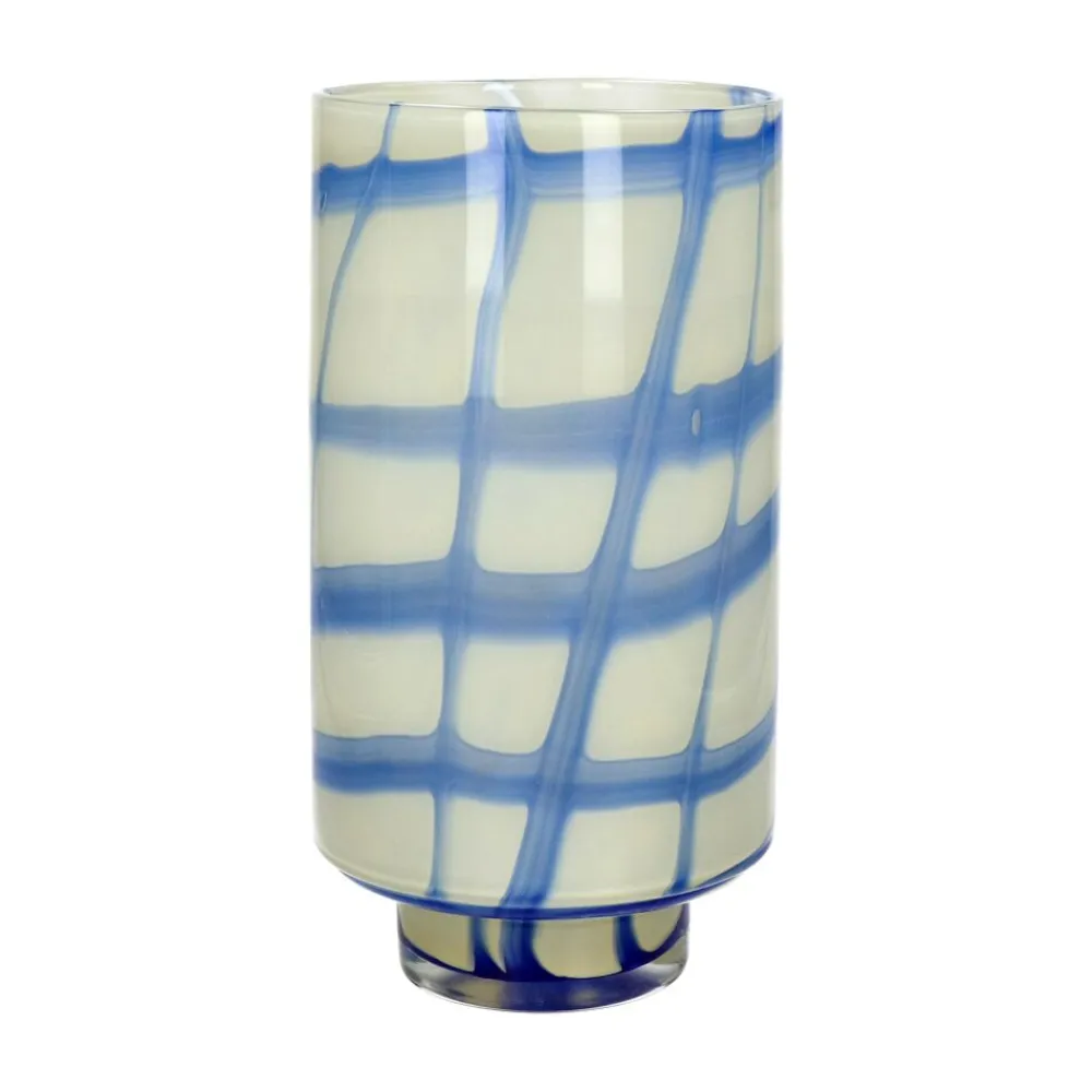 Pomax Photophores / T-lights-GRECO - photophore - verre - DIA 15 x H 30 cm - bleu