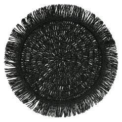 Pomax Linge De Table-GYULA - set de table - papier - DIA 40 cm - noir