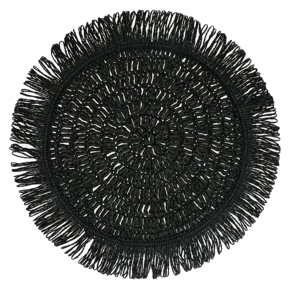 Pomax Linge De Table-GYULA - set de table - papier - DIA 40 cm - noir