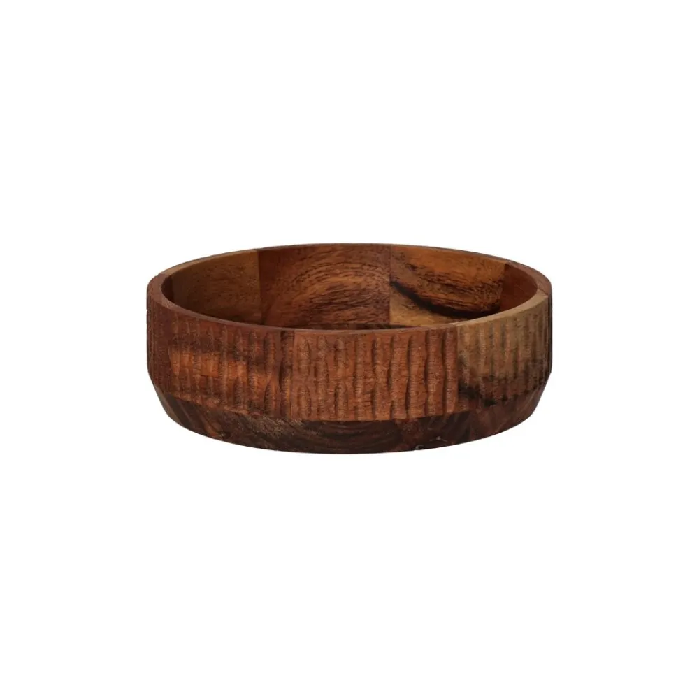 Pomax Saladiers / Plats À Servir-HOMMAGE - bol - bois d'acacia - DIA 17 x H 5 cm - noyer