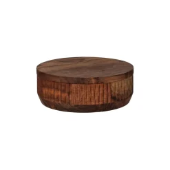 Pomax Saladiers / Plats À Servir-HOMMAGE - bol - bois d'acacia - DIA 17 x H 5 cm - noyer