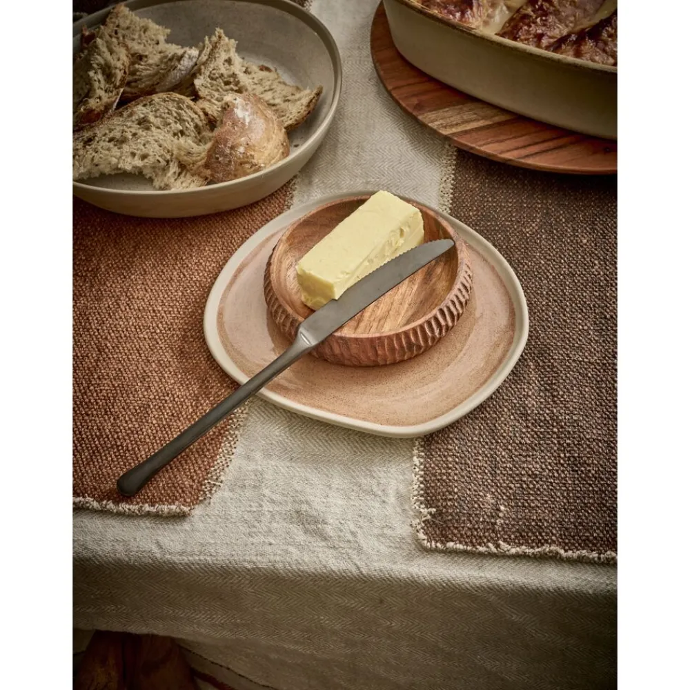 Pomax Saladiers / Plats À Servir-HOMMAGE - bol - bois d'acacia - DIA 12 x H 2,5 cm - noyer