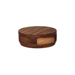 Pomax Saladiers / Plats À Servir-HOMMAGE - couvercle - bois d'acacia - DIA 14 x W 1,5 cm - noyer