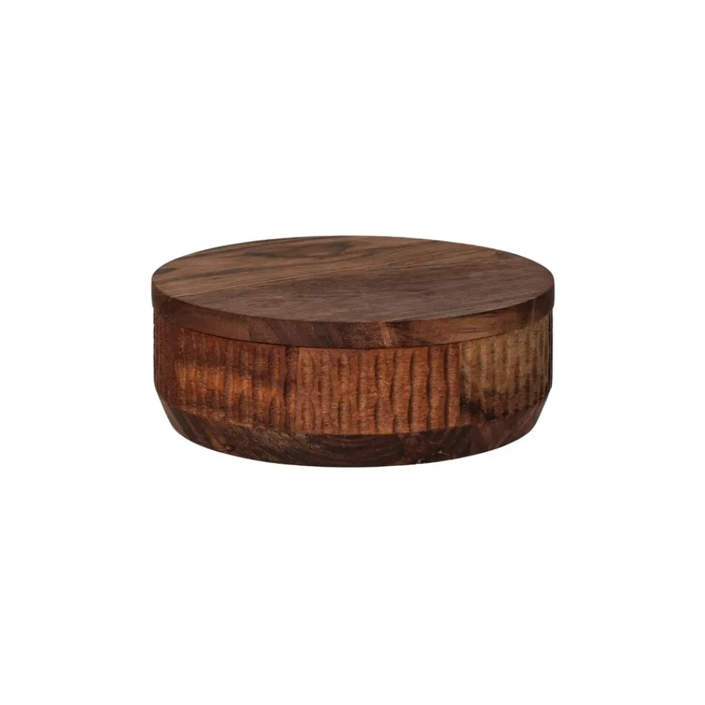 Pomax Saladiers / Plats À Servir-HOMMAGE - couvercle - bois d'acacia - DIA 17 x W 1,5 cm - noyer