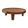 Pomax Plateaux-HOMMAGE - plateau - bois d'acacia - DIA 32 x H 10 cm - noyer