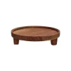 Pomax Plateaux-HOMMAGE - plateau - bois d'acacia - DIA 26 x H 6,5 cm - noyer