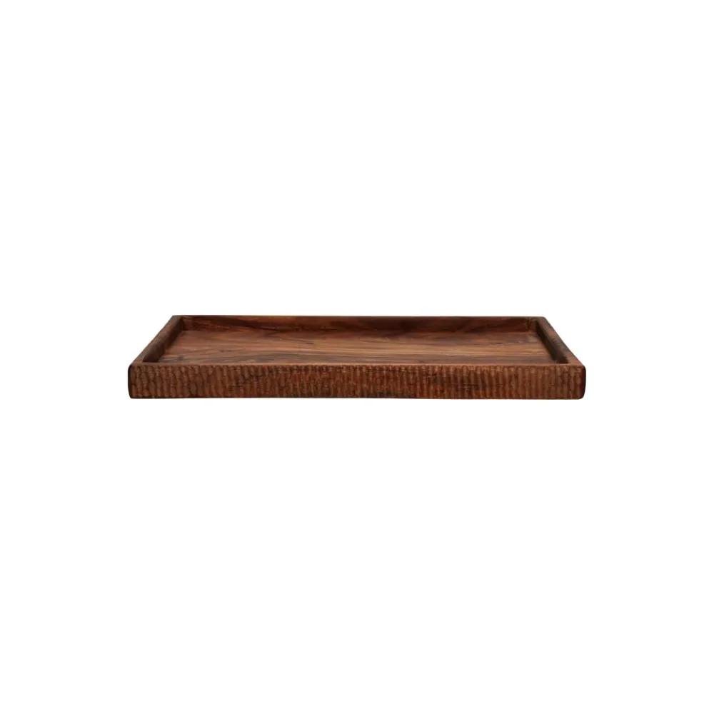 Pomax Plateaux-HOMMAGE - plateau - bois d'acacia - L 34 x W 26 x H 2,5 cm - noyer