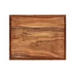 Pomax Plateaux-HOMMAGE - plateau - bois d'acacia - L 40 x W 32 x H 2,5 cm - noyer