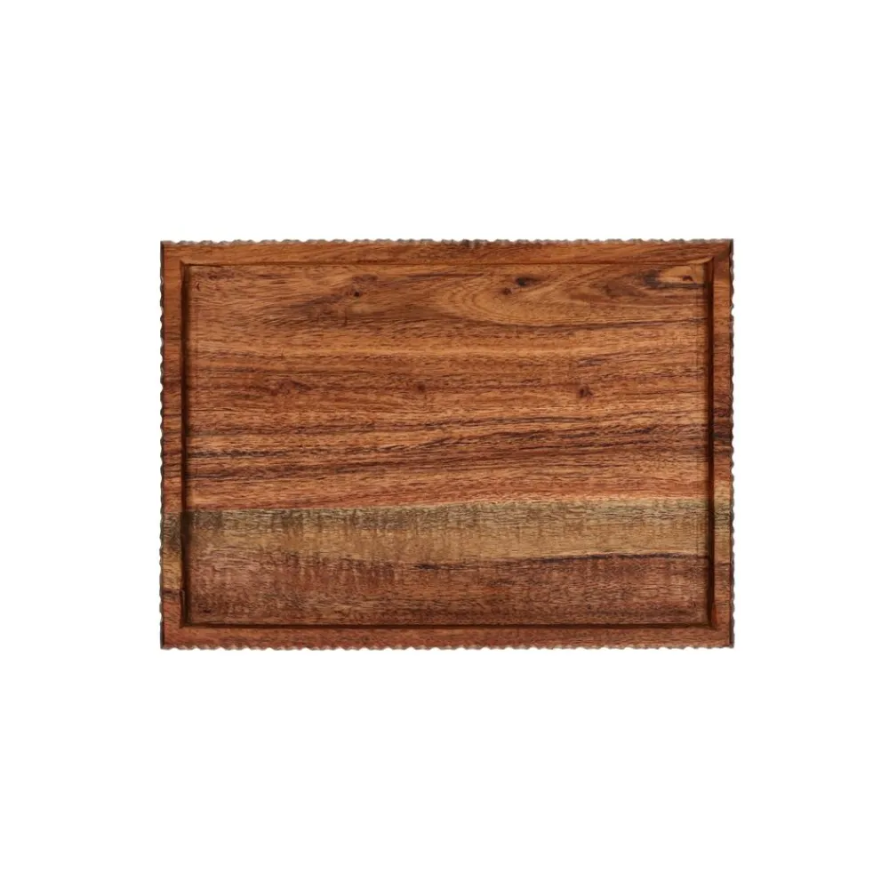 Pomax Plateaux-HOMMAGE - plateau - bois d'acacia - L 34 x W 26 x H 2,5 cm - noyer