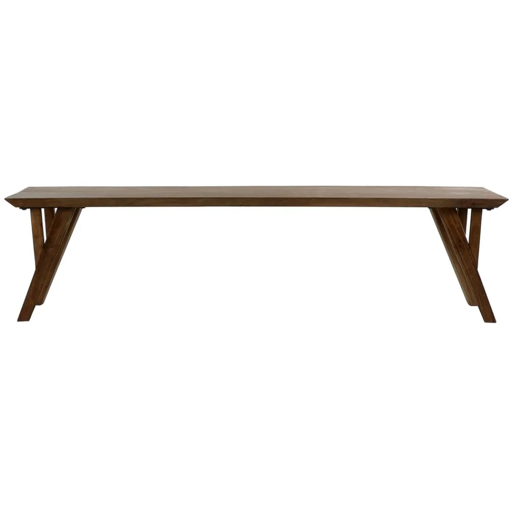 Pomax Bancs-HOPPER - banc - bois d'acacia - L 180 x W 40 x H 45 cm - noyer