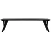 Pomax Bancs-HOPPER - banc - bois d'acacia - L 180 x W 40 x H 45 cm - noir
