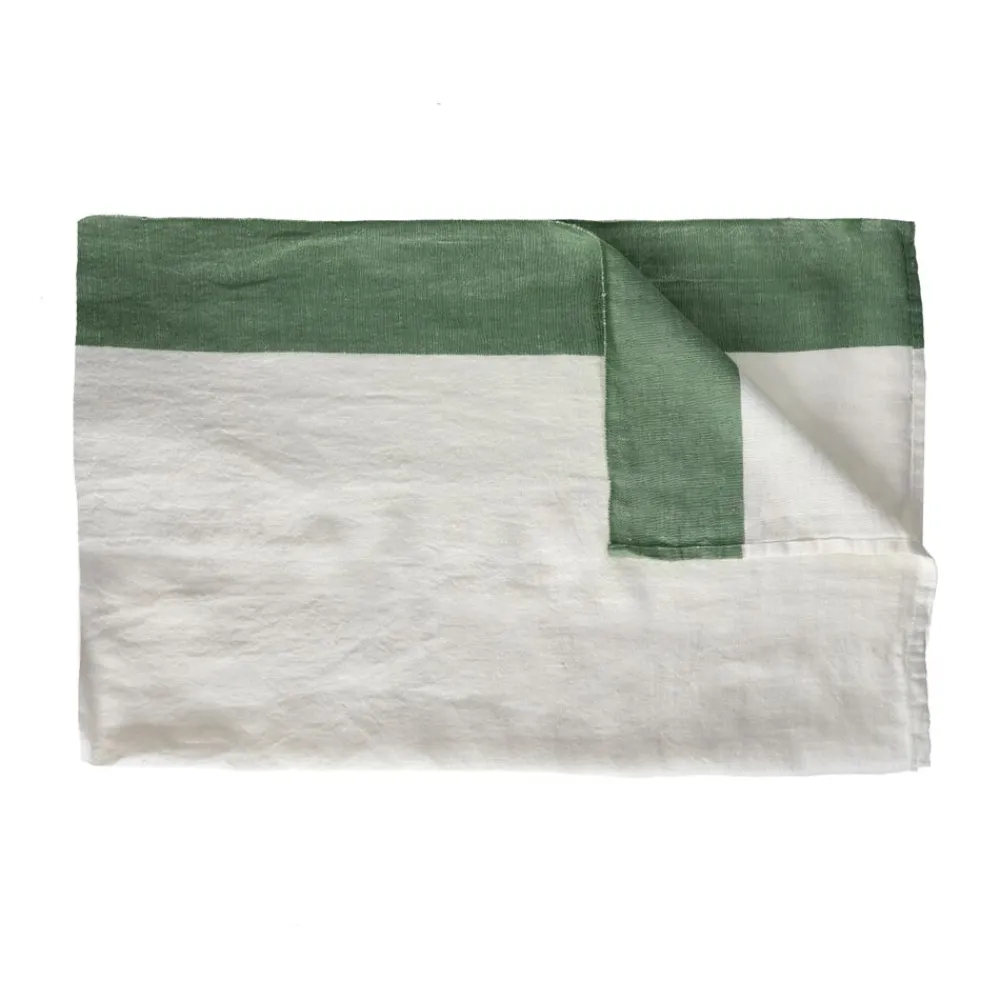Pomax Linge De Table-INDIAN SUMMER - nappe - lin - L 350 x W 170 cm - vert