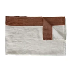 Pomax Linge De Table-INDIAN SUMMER - nappe - lin - L 250 x W 170 cm - rouille