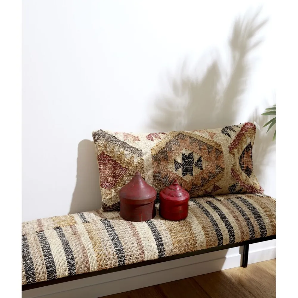 Pomax Coussins-ISIS - coussin lombaire - coton / chanvre - L 80 x W 35 cm - multicolore