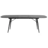 Pomax Tables-ITALO - table extensible - mdf / placage de bois / métal - L 180/230 x W 105 x H 76 cm - noir