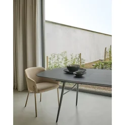 Pomax Tables-ITALO - table extensible - mdf / placage de bois / métal - L 180/230 x W 105 x H 76 cm - noir