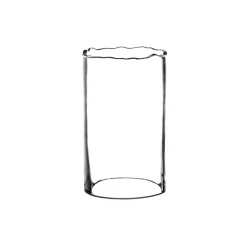 Pomax Photophores / T-lights-JAZZ - cylindre - verre - DIA 10 x H 18 cm - transparent
