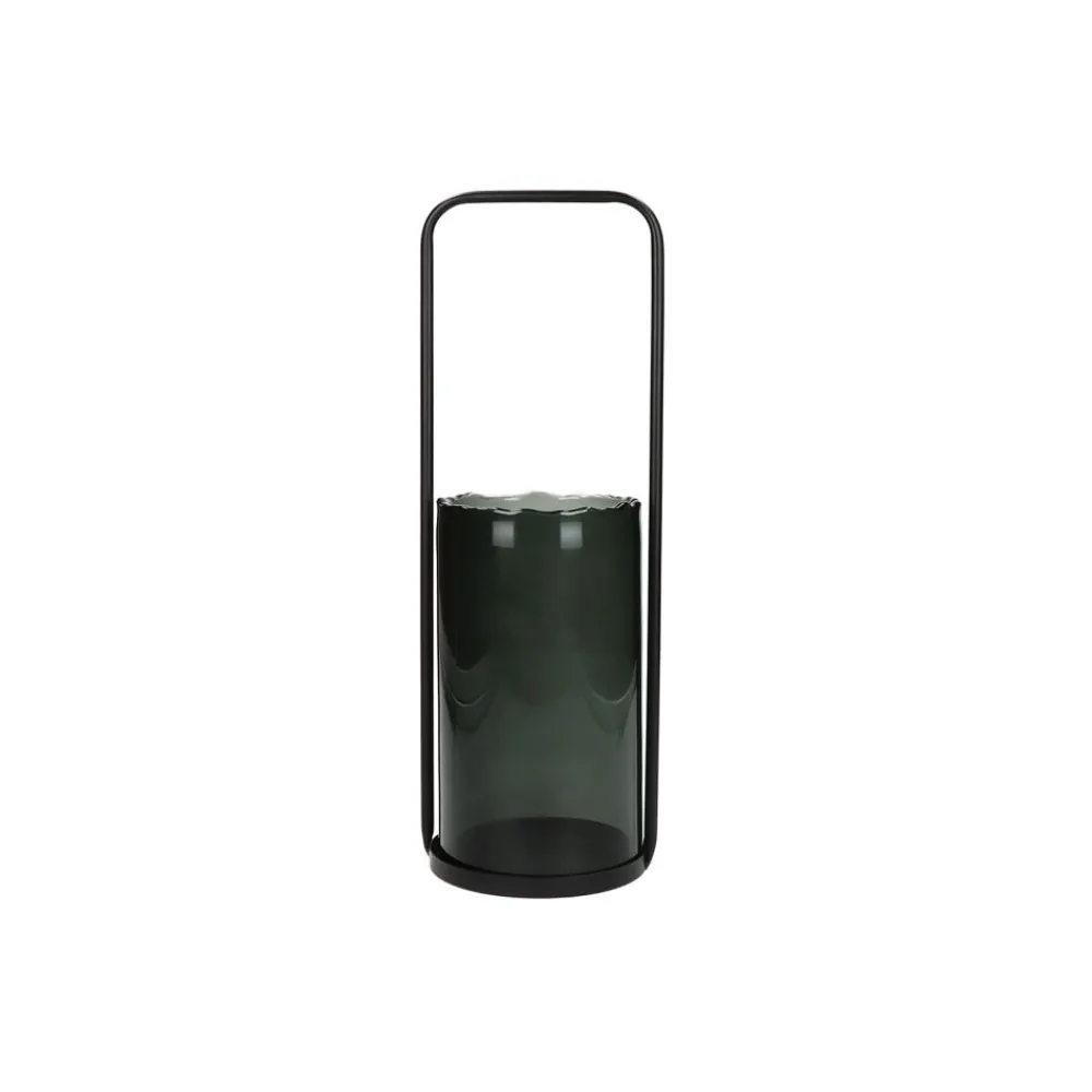 Pomax Photophores / T-lights-JAZZ - cylindre - verre - DIA 10 x H 18 cm - fumé