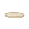 Pomax Chandeliers-JAZZ - dessous de bougie - bois de paulownia - DIA 28 x H 2,5 cm - naturel