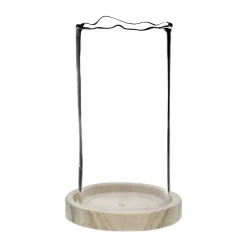 Pomax Chandeliers-JAZZ - dessous de bougie - bois de paulownia - DIA 16 x H 2,5 cm - naturel
