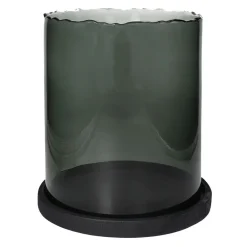 Pomax Chandeliers-JAZZ - dessous de bougie - bois de paulownia - DIA 28 x H 2,5 cm - noir