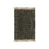 Pomax Tapis-JOOT - tapis - cuir recyclé / jute - L 120 x W 180 cm - noir