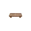 Pomax Bols & Paniers-KAY - plat - bois d'acacia - L 20 x W 20 x H 3,5 cm - naturel
