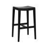 Pomax Chaises De Bar | Tabourets-KENT - tabouret de bar - bois de mangier - L 40 x W 35 x H 76 cm - noir