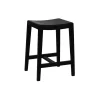 Pomax Chaises De Bar | Tabourets-KENT - tabouret de bar - bois de mangier - L 40 x W 35 x H 65 cm - noir