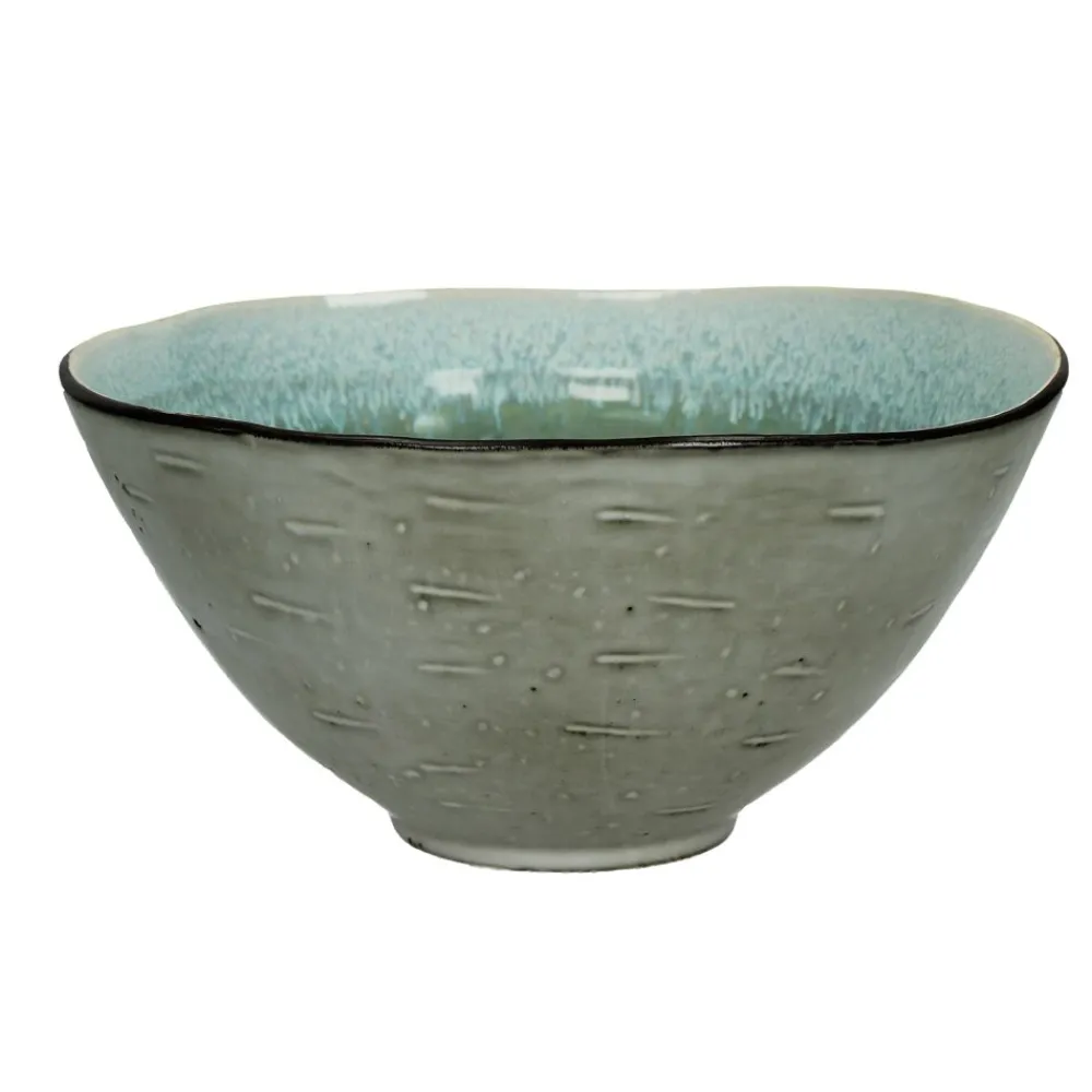 Pomax Vaisselle-KIMO - saladier - grès - DIA 24 x H 12 cm - aqua