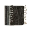 Pomax Linge De Table-KRETA - chemin de table - lin / viscose - L 140 x W 40 cm - noir/blanc