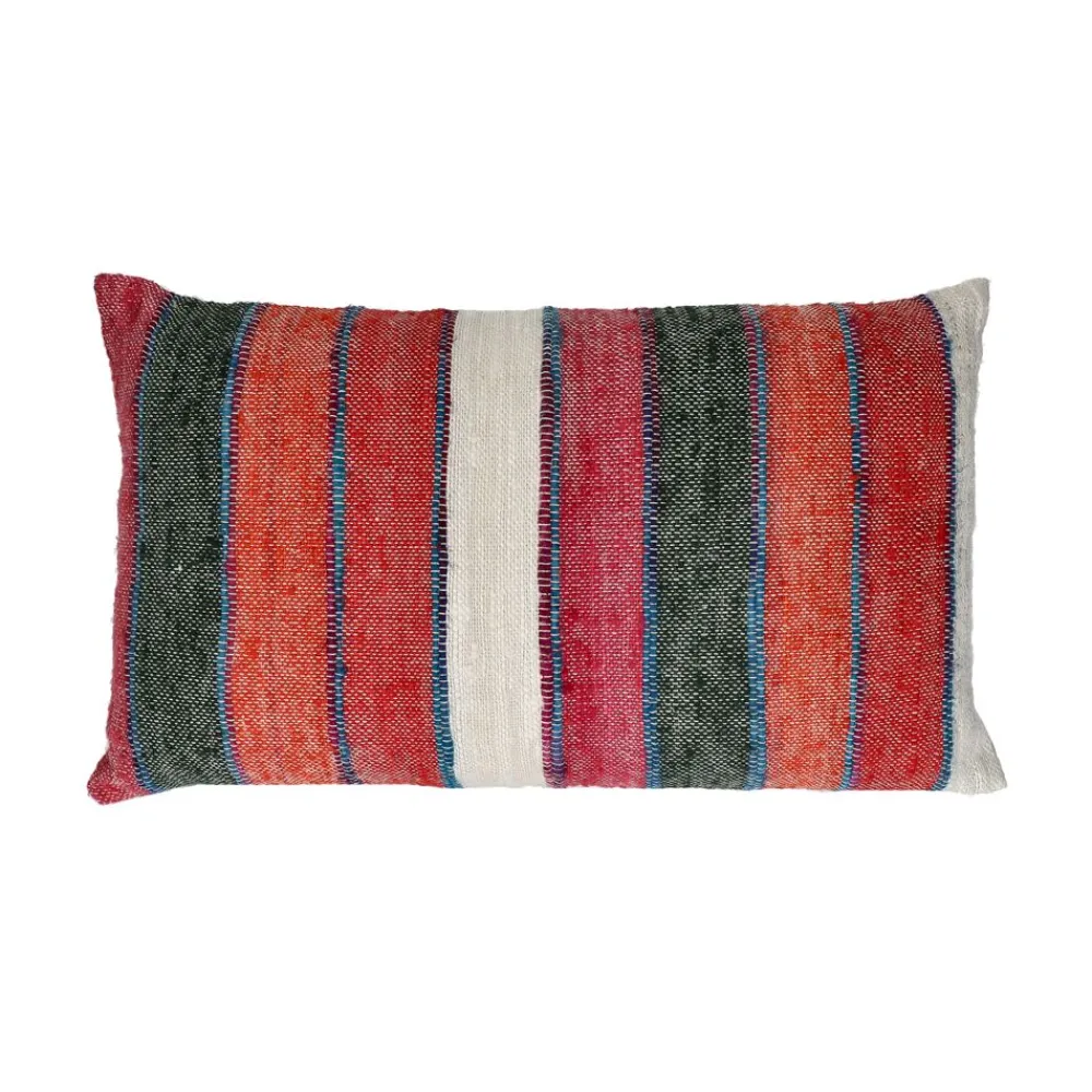 Pomax Coussins-KRETA - coussin - lin / viscose - L 50 x W 30 cm - multicolore