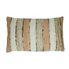 Pomax Coussins-KRETA - coussin - rayures - lin / viscose - L 50 x W 30 cm