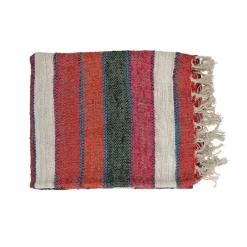 Pomax Plaids-KRETA - plaid - lin / viscose - L 150 x W 125 cm - multicolore