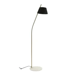 Pomax Lampadaires-KUKUI - lampadaire - métal / marbre - L 26 x W 42 x H 150 cm - noir