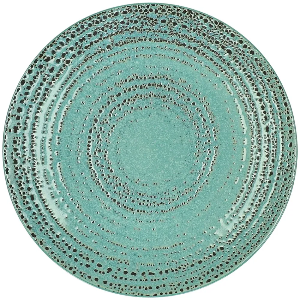 Pomax Vaisselle-KUSAMA - assiette à dessert - porcelaine - DIA 22 cm - aqua
