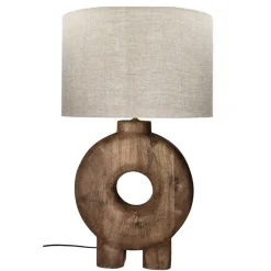 Pomax Lampes De Table-LAMPEDUSA - lampe de table - bois de mangier - DIA 48 x H 82 cm - brun