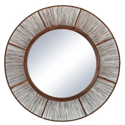 Pomax Miroirs-LARA - miroir - métal - DIA 80 cm - rouille