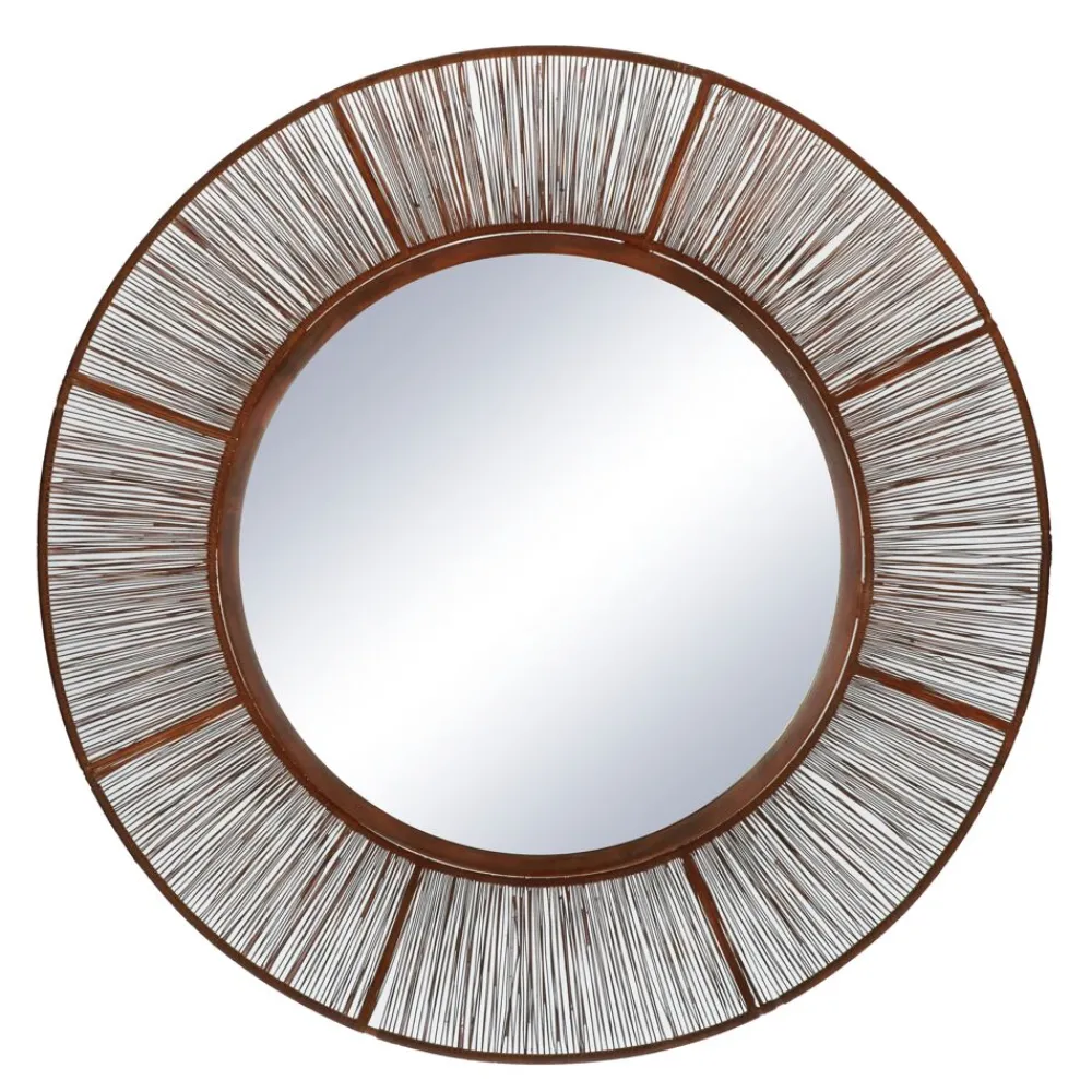 Pomax Miroirs-LARA - miroir - métal - DIA 80 cm - rouille