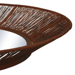 Pomax Miroirs-LARA - miroir - métal - DIA 60 cm - rouille