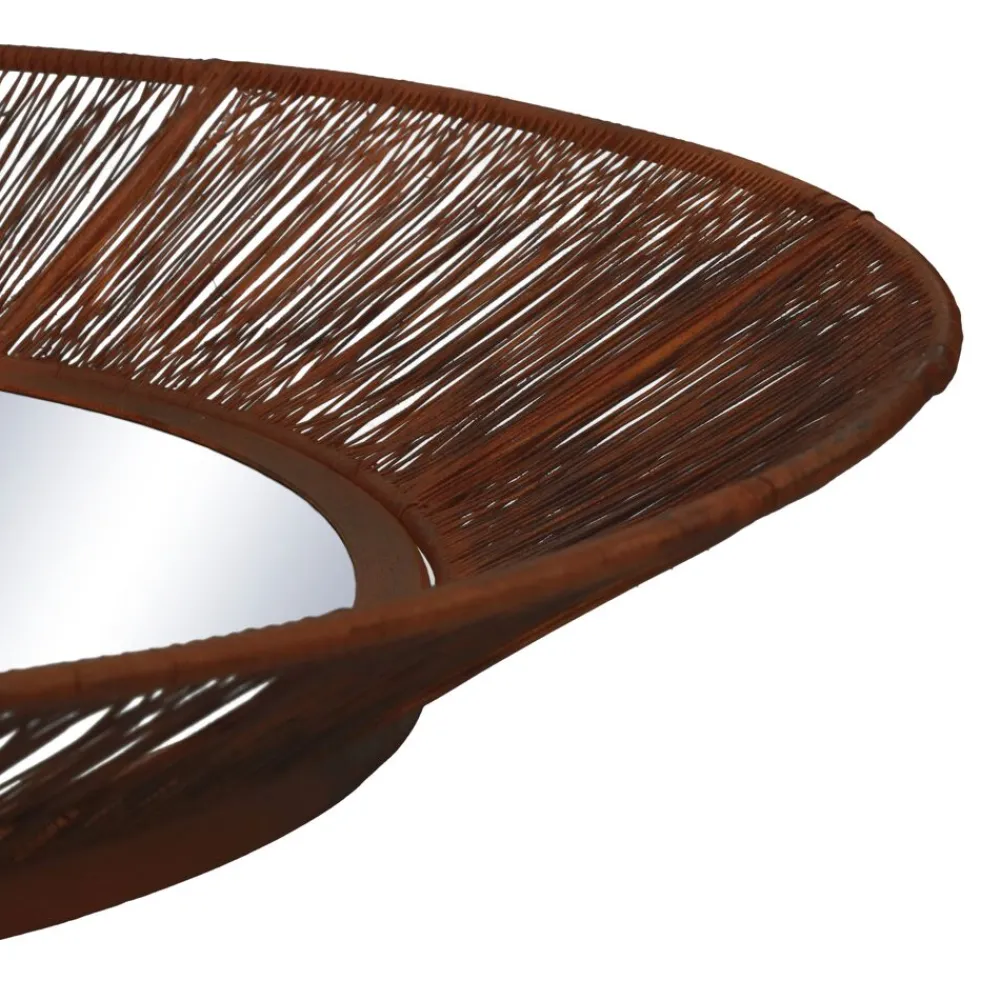 Pomax Miroirs-LARA - miroir - métal - DIA 80 cm - rouille